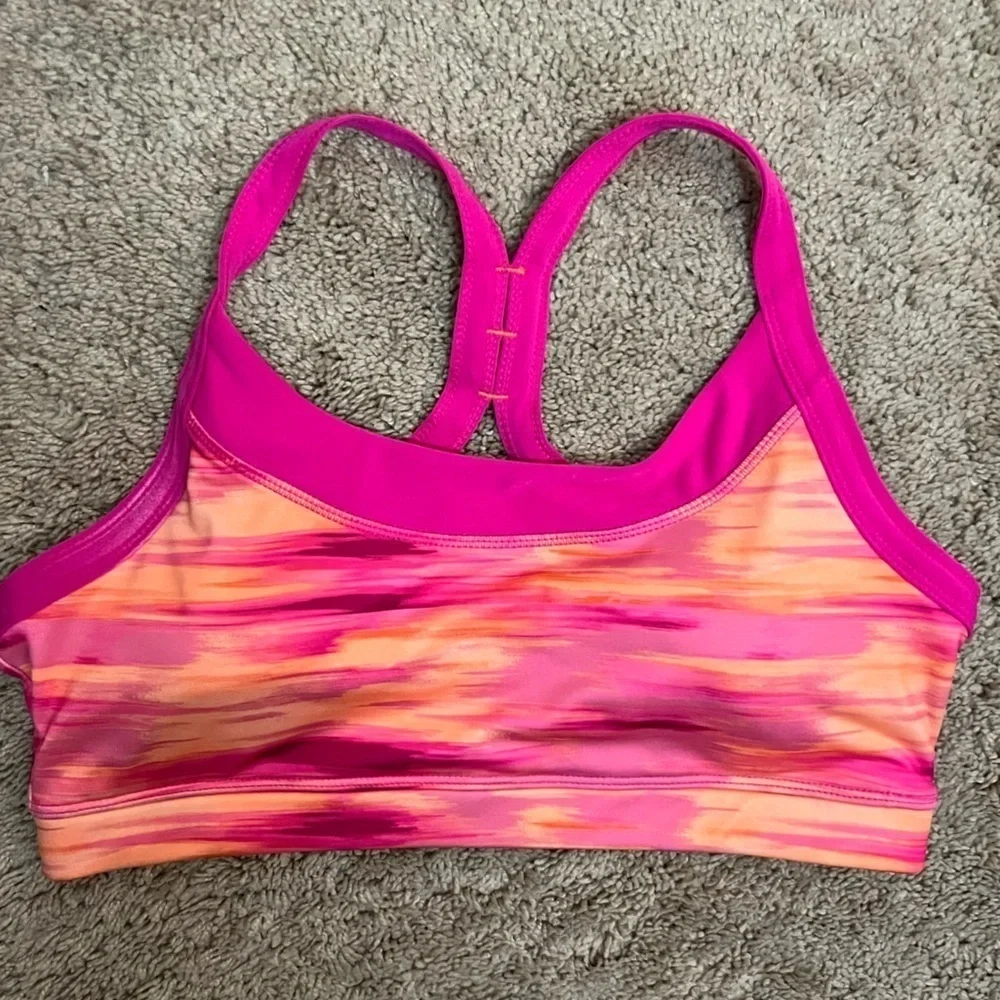 3/$25 🍄 Avia Pink Orange Active Racerback Sports Bra Style Estilo Large